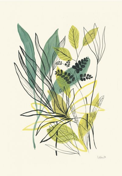 Botaniske grønne og gule nuancer af Catalina Somolinos