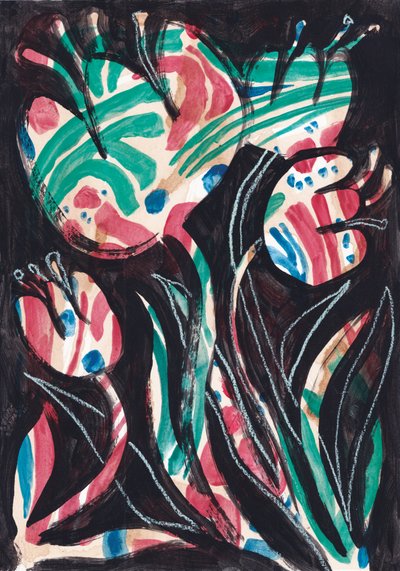 Livlige abstrakte blomster af Catalina Somolinos