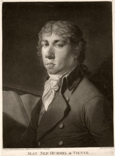 Johann Nepomuk Hummel (1778-1837) graveret af Wrenck af Catharina Escherich
