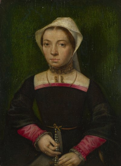 En dame med en rosenkrans, ca. 1550 af Catharina van Hemessen