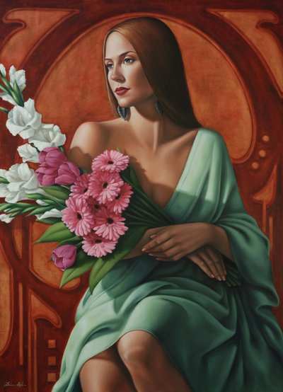 Grace (olie på linned) af Catherine Abel
