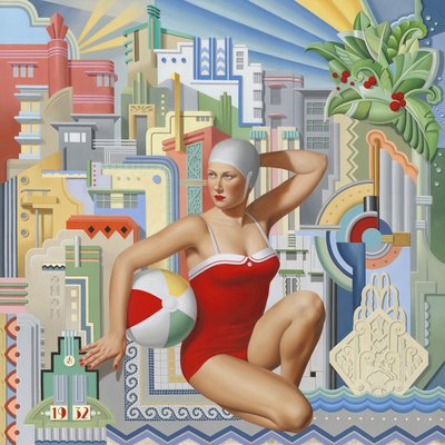 Halcyon 1932, 2024 (olie på linned) af Catherine Abel