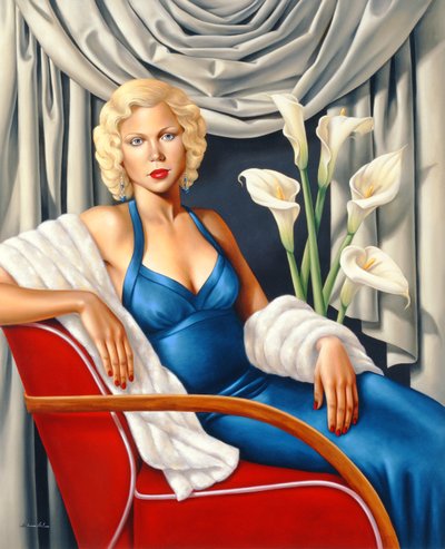 Hyldest til Harlow (olie på linned) af Catherine Abel