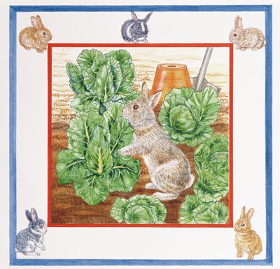 A Rabbit in the Cabbage Patch (wc på papir) af Catherine Bradbury
