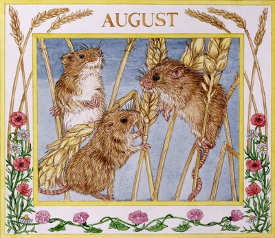 august (wc på papir) af Catherine Bradbury