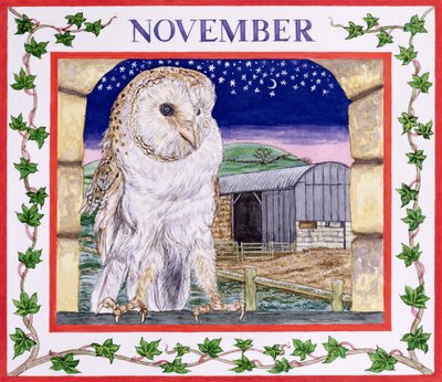 november (wc på papir) af Catherine Bradbury