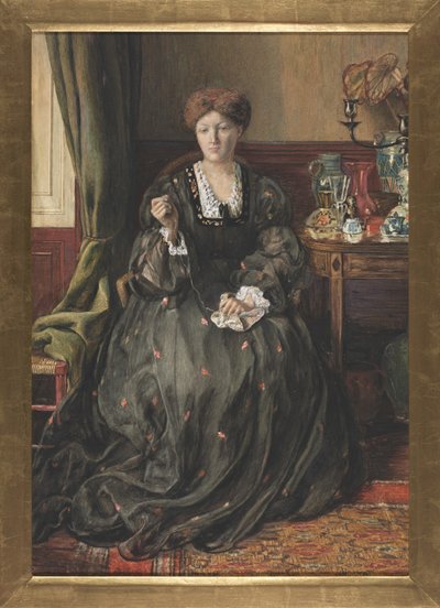 Tænker, Portræt af Emma Madox Brown af Catherine Madox Brown