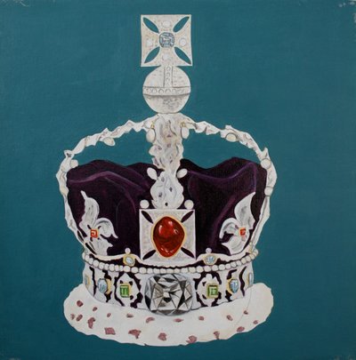 Kronjuveler 5, 2001 (olie på lærred) af Cathy Lomax
