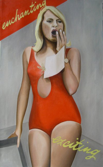 Fortryllende, spændende, 2007 (olie på linned) af Cathy Lomax