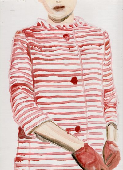 Stars in Stripes (MF), 2015 (olie på papir) af Cathy Lomax