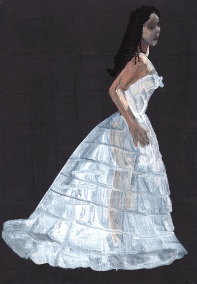 Susannah, 2011 (olie på papir) af Cathy Lomax