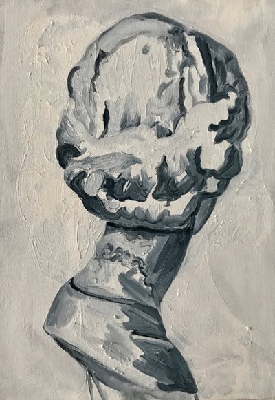 The Merry Maidens: Harper, 2017 (olie på linned) af Cathy Lomax