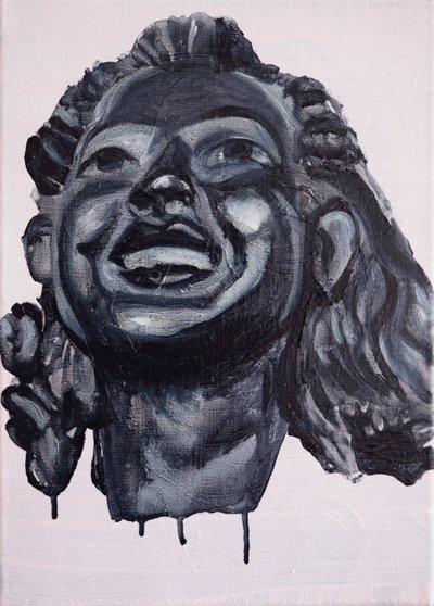De glade jomfruer: Olivia, 2017 (olie på linned) af Cathy Lomax