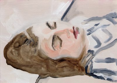 Toni Marachek, 2016 (olie på papir) af Cathy Lomax