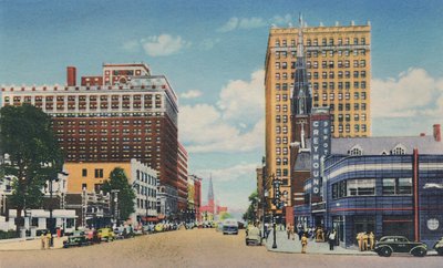 Broadway Looking East, 1942 af Caufield and Shook