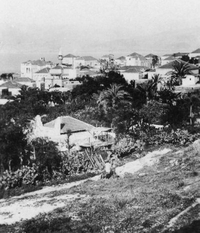 Beirut fra American College, Libanon, c1927-c1931. af Cavanders Ltd