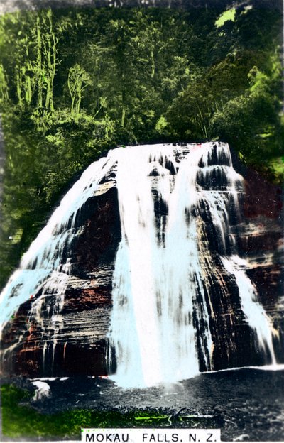 Mokau Falls, North Island, New Zealand, c1920