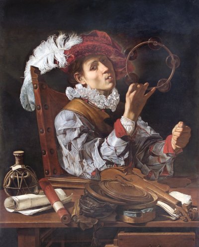 En musiker, ca. 1610 (olie på lærred) af Cecco de Caravaggio