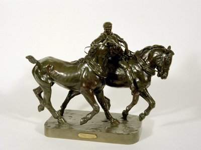 Par trækheste (bronze) af Cecil Brown
