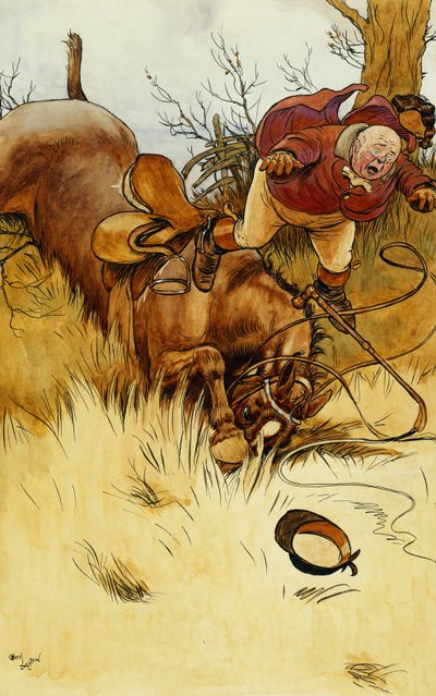Et fald er en forfærdelig ting", af Cecil Charles Windsor Aldin