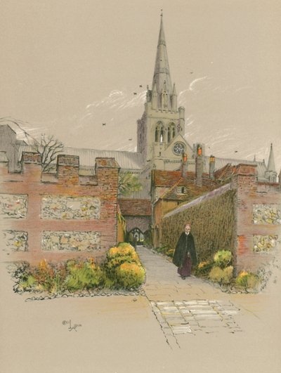 Chichester katedral af Cecil Charles Windsor Aldin