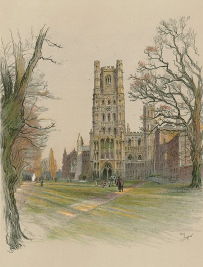 Ely katedral af Cecil Charles Windsor Aldin