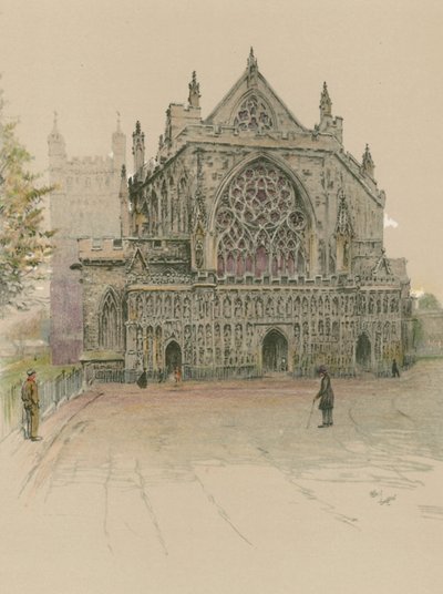 Exeter katedral af Cecil Charles Windsor Aldin