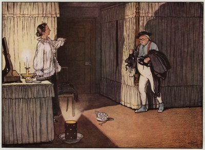 Illustration til The Pickwick Papers af Cecil Aldin (farve litho) af Cecil Charles Windsor Aldin