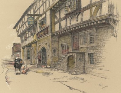 The George Inn, Norton St. Philip af Cecil Charles Windsor Aldin