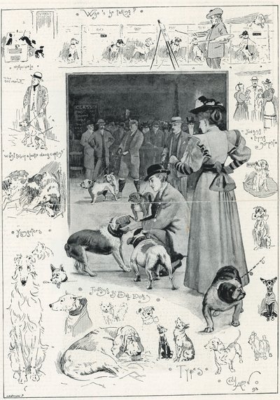 Kennelklubbens udstilling af hunde på Crystal Palace af Cecil Charles Windsor Aldin