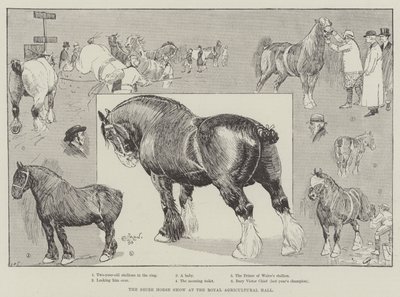 The Shire Horse Show i Royal Agricultural Hall af Cecil Charles Windsor Aldin