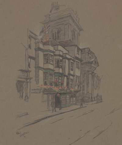 Uden titel (håndfarvet litho) af Cecil Charles Windsor Aldin