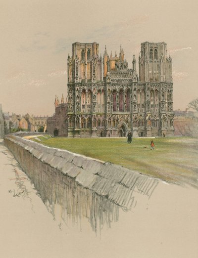 Wells katedral af Cecil Charles Windsor Aldin