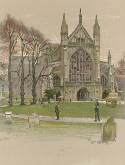 Winchester katedral af Cecil Charles Windsor Aldin