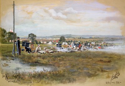 The Albert - Second Stage, 1000 yards, Bisley Camp, 1893 (wc og gouache på papir) af Cecil Cutler