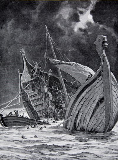 Tabet af det hvide skib i 1120, illustration fra 