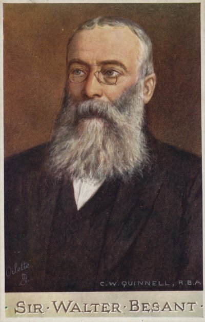 Sir Walter Besant (1836-1901), engelsk forfatter og historiker af Cecil Watson Quinnell