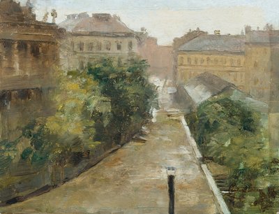 Udsigt over Palais Coburg fra kunstnerens lejlighed af Cecil van Haanen