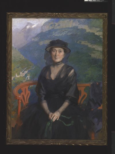 Portræt af fru Addison C. Harris (olie på lærred) af Cecilia Beaux