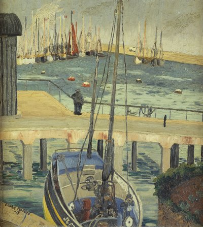 Pilchard-både ved Newlyn af Cedric Morris