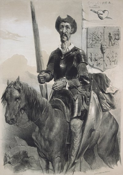 D. Quijote de la Mancha. 1856 (litografi) af Celestin Francois Nanteuil