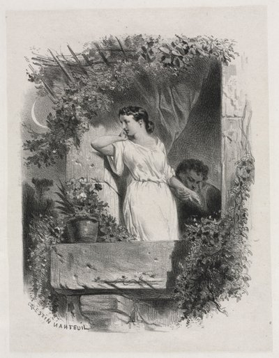 På altanen af Celestin Francois Nanteuil