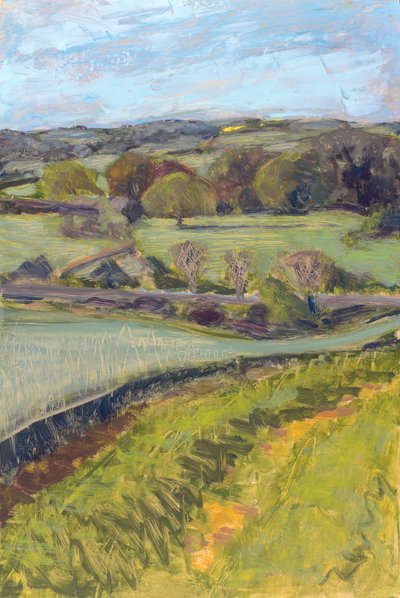 Eden (Cornbury Park, Oxfordshire) 2012 (Olie på panel) af Celia Montague