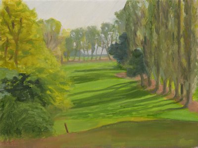 Fra det 10. hul, Lido (maleri) af Celia Montague