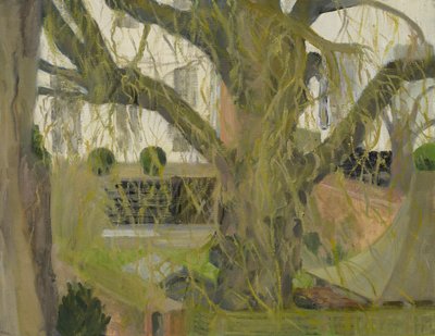 Park Town garden, Oxford (olie på lærred) af Celia Montague