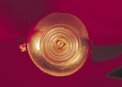 Endekugle af et diadem, fra graven til en prinsesse af Vix (guld) af Celtic