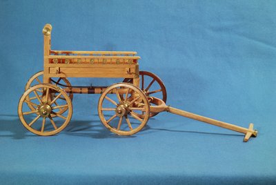 Rekonstruktion af en vogn fundet ved graven af en prinsesse af Vix (træ) af Celtic