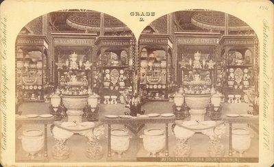Udsigt over den kinesiske domstol, hovedbygningen, Centennial Exhibition, Philadelphia af Centennial Photographic Co.