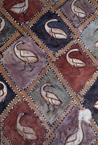 Fugle, detaljer (fresco af Central Italian School