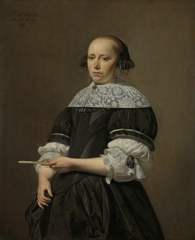Portræt af Elisabeth van Kessel, 1671 af Cesar Boetius van Everdingen